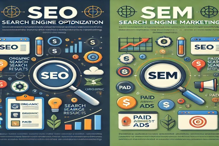 the difference between SEO and SEM